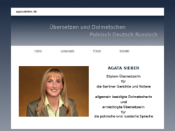 Agata Sieber, Dolmetschen & Übersetzen, Polnisch-Deutsch-Russisch