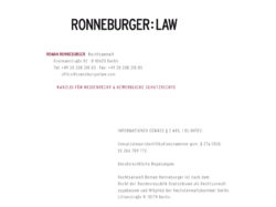 Ronneburger: Law Kanzlei für Medienrecht und gewerbliche Schutzrechte